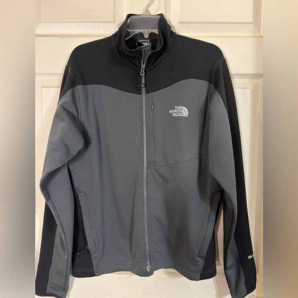 The North Face Men's Apex Bionic Soft Shell 2 Tone Gray Black Jacke Sz M‎ EUC